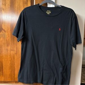 Polo by Ralph Lauren Men's Black Tee with Red Logo